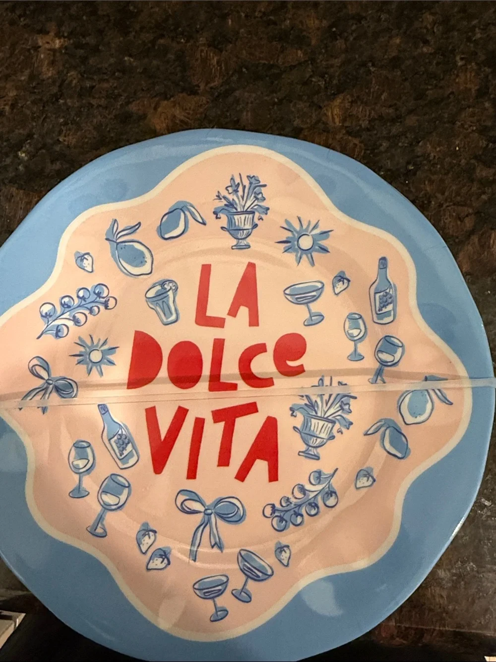 SOTTO IL SOLE Decorative Round Tin — Pink & Blue